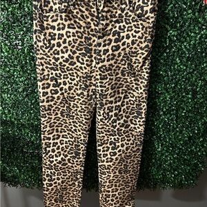 Hudson Jeans Tan and Black Animal Print Pants
